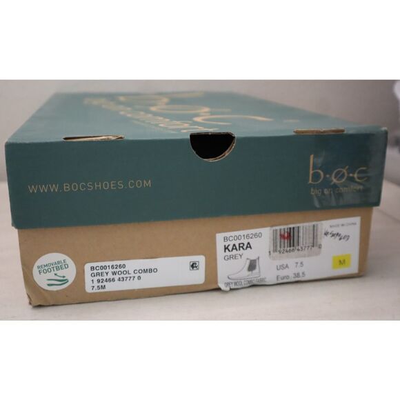 B.O.C. (BC0016260) Women's Sz 7.5M Gray Wool Combo Kara Ankle Chelsea Boots - Picture 13 of 13